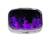 Pilulier Meta à 2 compartiments - Flamme violette - Organiseur portable - Rectangulaire - 2564 compartiments