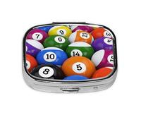 Pilulier Meta à 2 compartiments pour boules de billard, organiseur portable