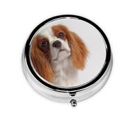 Pilulier méta à 3 compartiments, organiseur portable, motif Cavalier King Charles Spaniel (2)