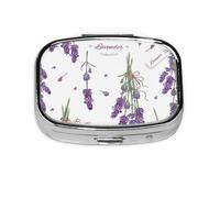 Pilulier meta vintage coloré Provence avec 2 compartiments - Organiseur portable