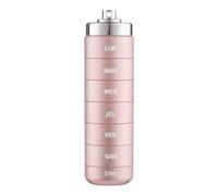 Pilulier Métal Nomade Plic Compact Résistant Transport Médicaments Rose