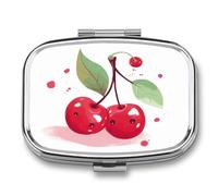 Pilulier mignon en forme de cerise - Organisateur de pilules pour médicaments - Pilulier quotidien - Petite boîte à pilules pour sac à main