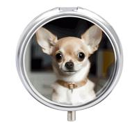 Pilulier mignon en forme de chihuahua - Pilulier hebdomadaire - Petit pilulier pour sac à main