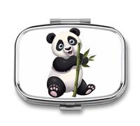 Pilulier mignon en forme de panda coquin, organiseur de pilulier quotidien pour sac à main