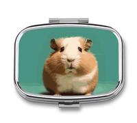 Pilulier mignon et bizarre en forme de hamster à 2 compartiments - Pilulier portable de poche - Organiseur de médicaments et de vitamines pour homme et femme