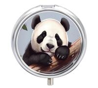 Pilulier mignon panda mignon organisateur de médicaments, pilulier de voyage étanche portable pour contenir des vitamines, des médicaments, de l'huile de poisson et des compléments alimentaires