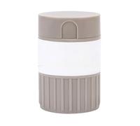 Pilulier multifonction 4 en 1 avec coupe-médicaments, broyeur, tasse, gris et blanc, 6,2 x 2,44 cm, rangement portable pour médicaments (gris)