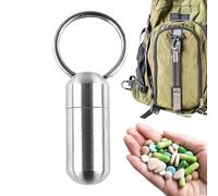 Pilulier multifonction - Organiseur de médicaments de qualité supérieure en métal, structure compacte au format de poche, fonction d'étanchéité forte, construction et antirouille | Utilisation