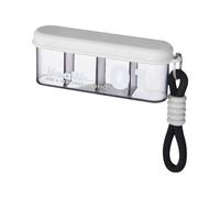 Pilulier organiseur avec compartiments - Boîte de rangement portable pour médicaments 2 fois par jour, 4 pièces pour deux jours avec cordes, organiseur de médicaments pour comprimés et vitamines