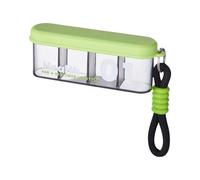 Pilulier organiseur avec compartiments - Boîte de rangement portable pour médicaments 2 fois par jour 4 pièces pour deux jours avec cordes Organiseur de médicaments Boîte pour contenir des médicaments