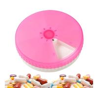 Pilulier, organiseur hebdomadaire de pilules portable, petit pilulier de poche avec 7 compartiments, design rotatif, pilulier résistant à l'humidité, bouteille de médicament pour U