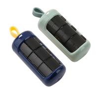 Pilulier petit format pour les déplacements, bonne étanchéité, conservation des propriétés médicinales, vert frais + bleu jingyi