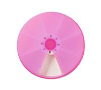 Pilulier - Petit pilulier rond, distributeur rotatif à 7 emplacements, récipient étanche, boîte de rangement quotidienne sécurisée | Organiseur de médicaments pour la maison, les voyages, les bureaux