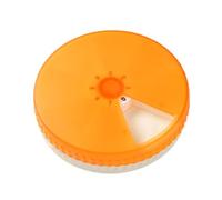 Pilulier - Petit pilulier rond, distributeur rotatif à 7 emplacements, récipient étanche, boîte de rangement quotidienne sécurisée | Organiseur de médicaments pour la maison, les voyages, les bureaux