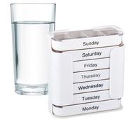 Pilulier - Pilulier hebdomadaire, organiseur de pilules médicamenteux, boîte à médicaments 7 jours, étui portable pour tablettes hebdomadaires 4 fois par jour pour la maison, les personnes âgées