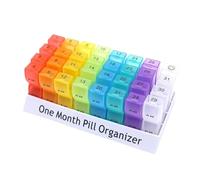Pilulier, pilulier mensuel, matin et soir, pilulier 30 jours for vitamines et médicaments de voyage
