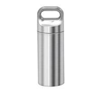 Pilulier, pilulier portable, pilulier étanche, distributeur de médicaments, pour camping et voyage (Silver, 4.85*1.55cm)