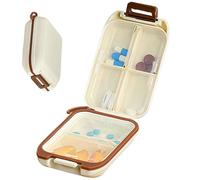 Pilulier - Porket Boîte à médicaments | Compartiment à pilules hermétique pour la maison, les vacances, le quotidien, le travail, les voyages, la famille