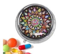 Pilulier portable - 3 compartiments - Conteneur de stockage d'huile de poisson pour les séjours à l'hôtel, la voiture, les trajets en salle de sport, les aventures en plein air