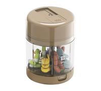 Pilulier portable - 7 compartiments - Boîte de rangement de voyage | Bouteille de support de supplément avec coupe-médicaments pour le poisson