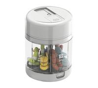 Pilulier portable - 7 compartiments - Boîte de rangement de voyage | Bouteille de support de supplément avec coupe-médicaments pour le poisson