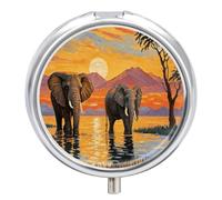 Pilulier portable à 3 compartiments avec miroir - Élégant porte-vitamines - Pour sac à main, poche, voyage