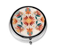 Pilulier portable à 3 compartiments, peut être mis dans un portefeuille, une poche, léger et pratique, mini boîte à pilules ronde