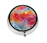 Pilulier portable à 3 compartiments, peut être mis dans un portefeuille, une poche, léger et pratique, mini boîte à pilules ronde