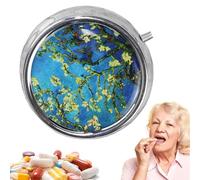 Pilulier portable à 3 compartiments, pilulier de voyage | Conteneur de stockage d'huile de poisson pour les séjours à l'hôtel, la voiture, les trajets en salle de sport, les aventures en plein air