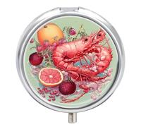 Pilulier portable à 3 compartiments pour grenades et fruits, organiseur de pilules quotidien rond pour poche, sac à main, récipient à médicaments quotidien pour contenir des vitamines, de l'huile de