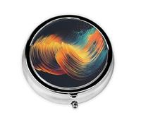 Pilulier portable à emporter - Ronde - Se glisse dans votre poche de sac à main - Boîte à pilules légère à 3 compartiments