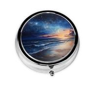 Pilulier portable à emporter - Ronde - Se glisse dans votre sac à main - Léger - 3 compartiments