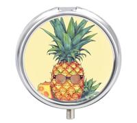 Pilulier portable amusant en forme d'ananas pour vitamines et suppléments