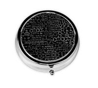 Pilulier portable avec impression abstraite, science, chimie, avec mini pilulier compact et pratique pour ranger et organiser les pilules