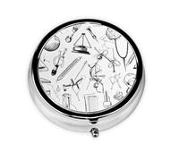 Pilulier portable avec impression chimie personnalisée, mini pilulier compact et pratique pour ranger et organiser les pilules