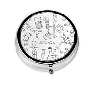 Pilulier portable avec impression chimie personnalisée, mini pilulier compact et pratique pour ranger et organiser les pilules