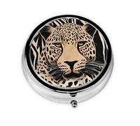 Pilulier portable avec imprimé léopard - Mini pilulier compact et pratique pour ranger et organiser les pilules