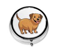 Pilulier portable avec imprimé teckel amusant et personnalisable, mini pilulier compact et pratique pour ranger et organiser les pilules