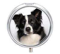 Pilulier portable Border Collie - Joli pilulier pour suppléments vitaminés