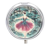 Pilulier portable classique élégant ballerine voyage petit pilulier quotidien pilulier organisateur de pilules de poche boîte à médicaments mignon