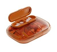 Pilulier portable, distributeur de pilules - Organisateur de rangement de pilules - Pilulier de voyage - Pilulier quotidien pour pilules - Collier de médicaments