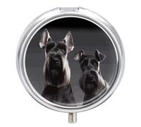 Pilulier portable en forme de chien Schnauzer mignon pilulier organisateur de pilules pour suppléments vitaminés