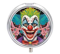 Pilulier portable en forme de clowns - Petit pilulier quotidien - Pilulier de poche - Joli étui à pilules