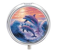 Pilulier portable en forme de dauphins pour vitamines et suppléments