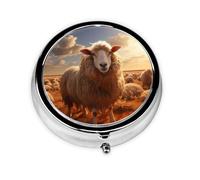Pilulier portable en forme de mouton australien, peut être mis dans un portefeuille, une poche, léger et pratique, 3 compartiments
