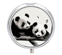 Pilulier portable en forme de pandas mignons pour suppléments vitaminés