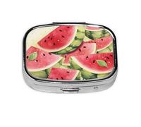 Pilulier portable en métal à 2 compartiments pour pastèque et fruits frais