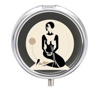 Pilulier portable et élégant avec illustration mignonne pour suppléments vitaminés