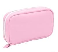 Pilulier portable étanche 7 jours - Organiseur de voyage - Classeur flexible avec pochettes transparentes - Stockage hebdomadaire des vitamines - 16 x 11 x 8 cm (rose)