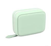 Pilulier portable étanche 7 jours - Organiseur de voyage - Classeur flexible avec pochettes transparentes - Stockage hebdomadaire des vitamines - 16 x 11 x 8 cm (vert)